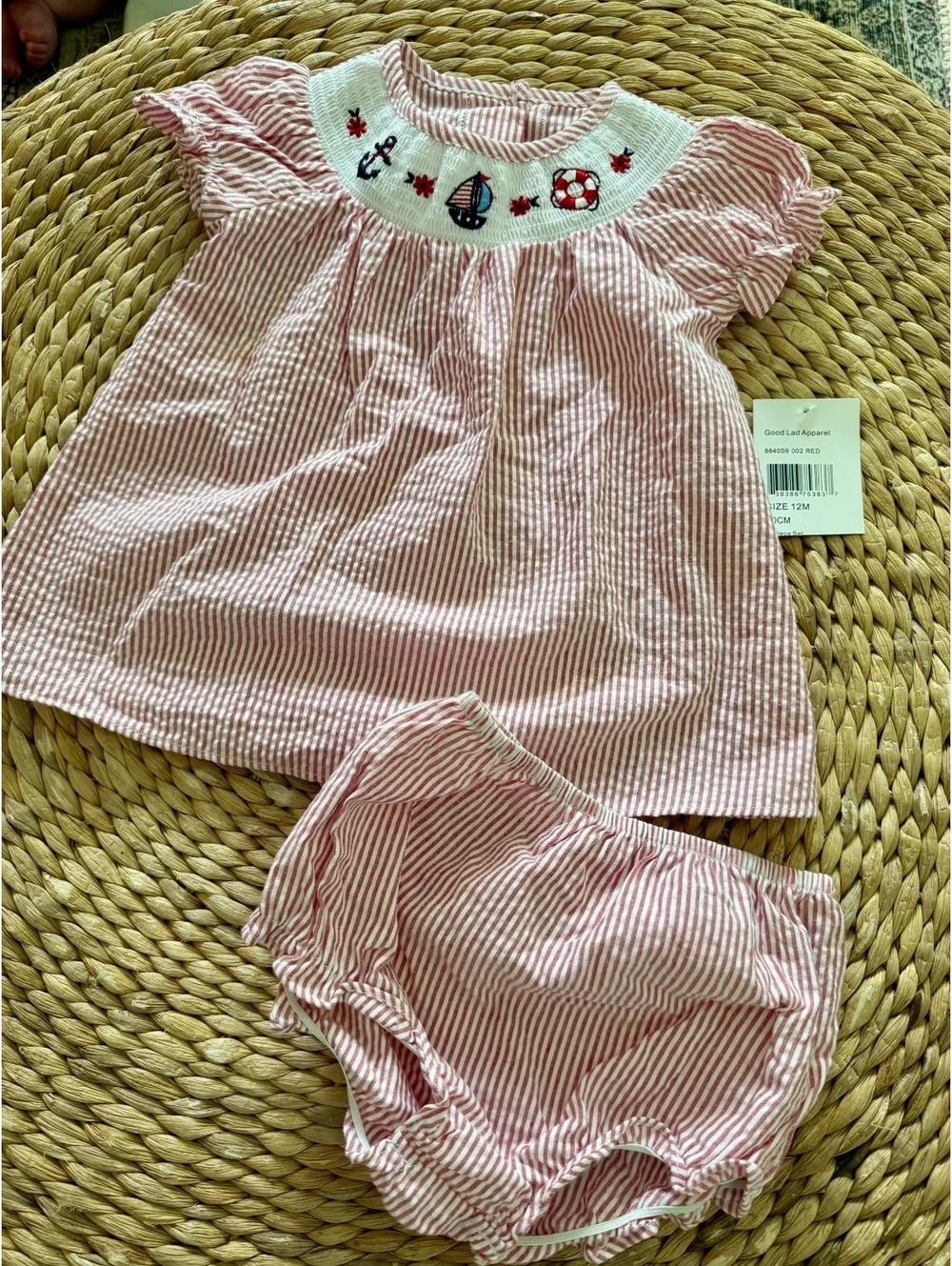 Goodlad Nautical Embroidered Dress Sz 12 Montys NWT